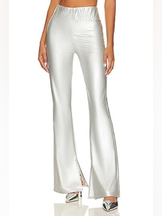 Show Me Your MuMu Pants - NWT! Show Me Your Mumu Nashville Pull-On Flare Pants in Metallic Silver